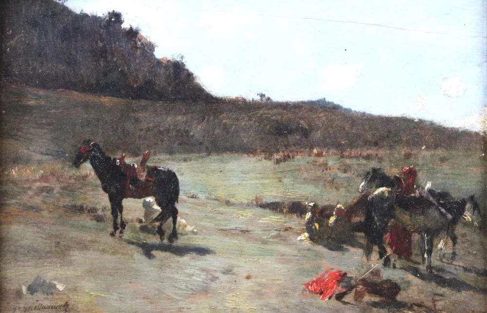 Arab Horsemen at Rest